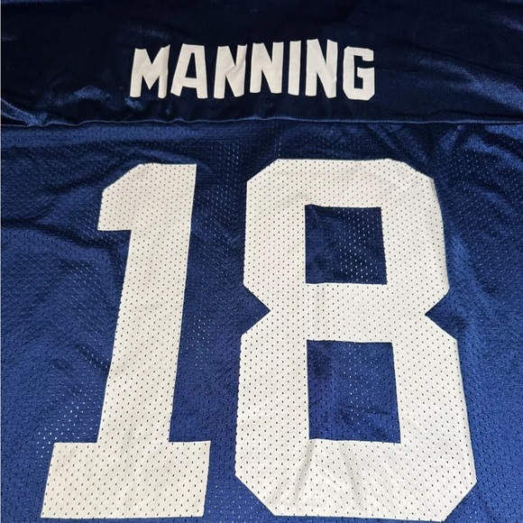 Indianapolis Colts #18 Manning Jersey NFL Reebok Players Inc Sz XL Football VTG - Picture 8 of 12